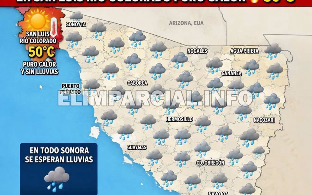 ¿Un paraguas o aire acondicionado? Mientras en Sonora llueve, San Luis Río Colorado arde a 50 °C